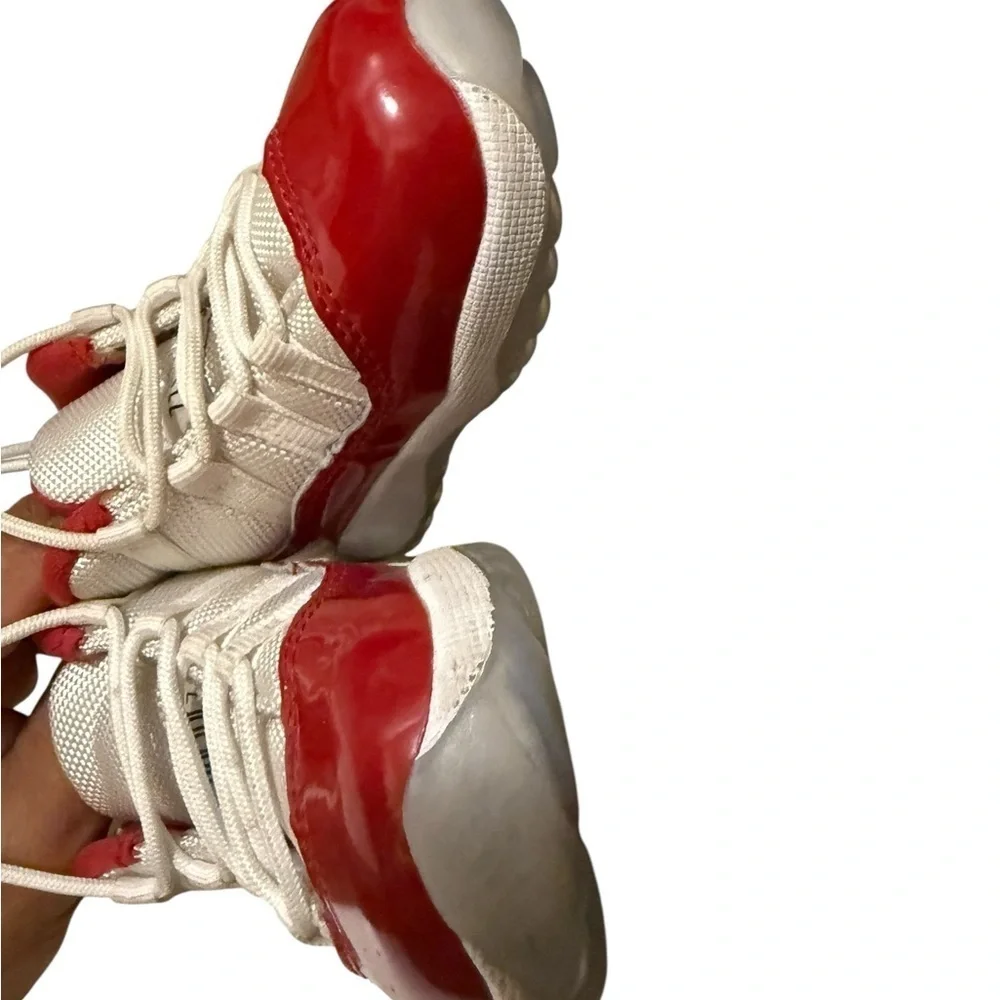 Jordan Red and White High-Top Sneakers in new conditions size7C